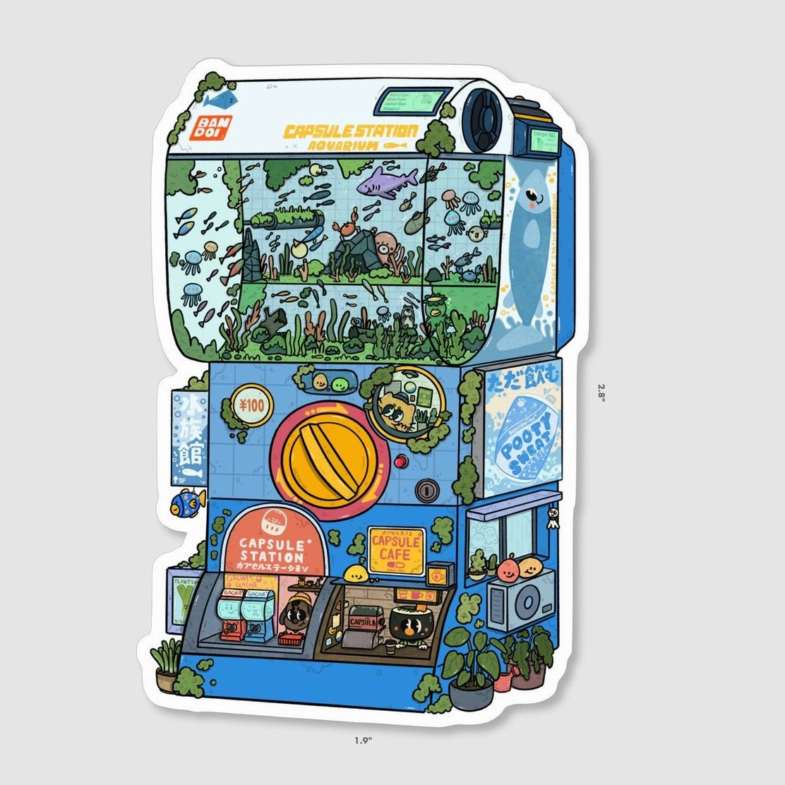 resilient plastic Capsule Station Sticker
