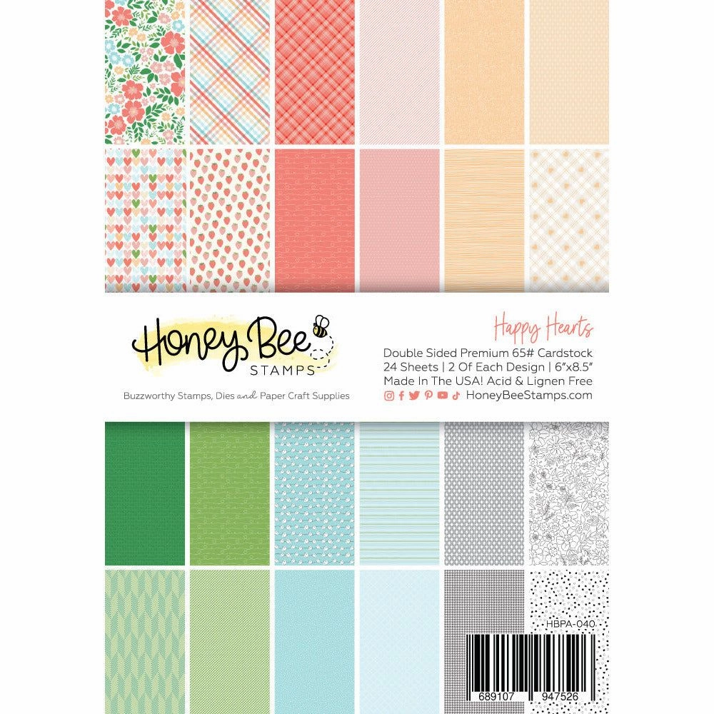 trusted Happy Hearts Paper Pad 6X8.5 - 24 Double-Sided Sheets