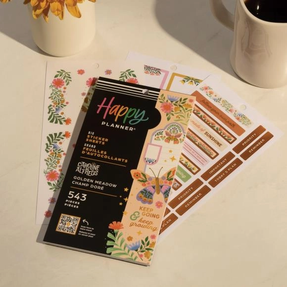 Happy Planner Big Sticker Value Pack- Golden Meadow By Caroline Alfreds musthave