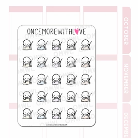 M796 Sewing By Hand Sticker Sheet classic bold