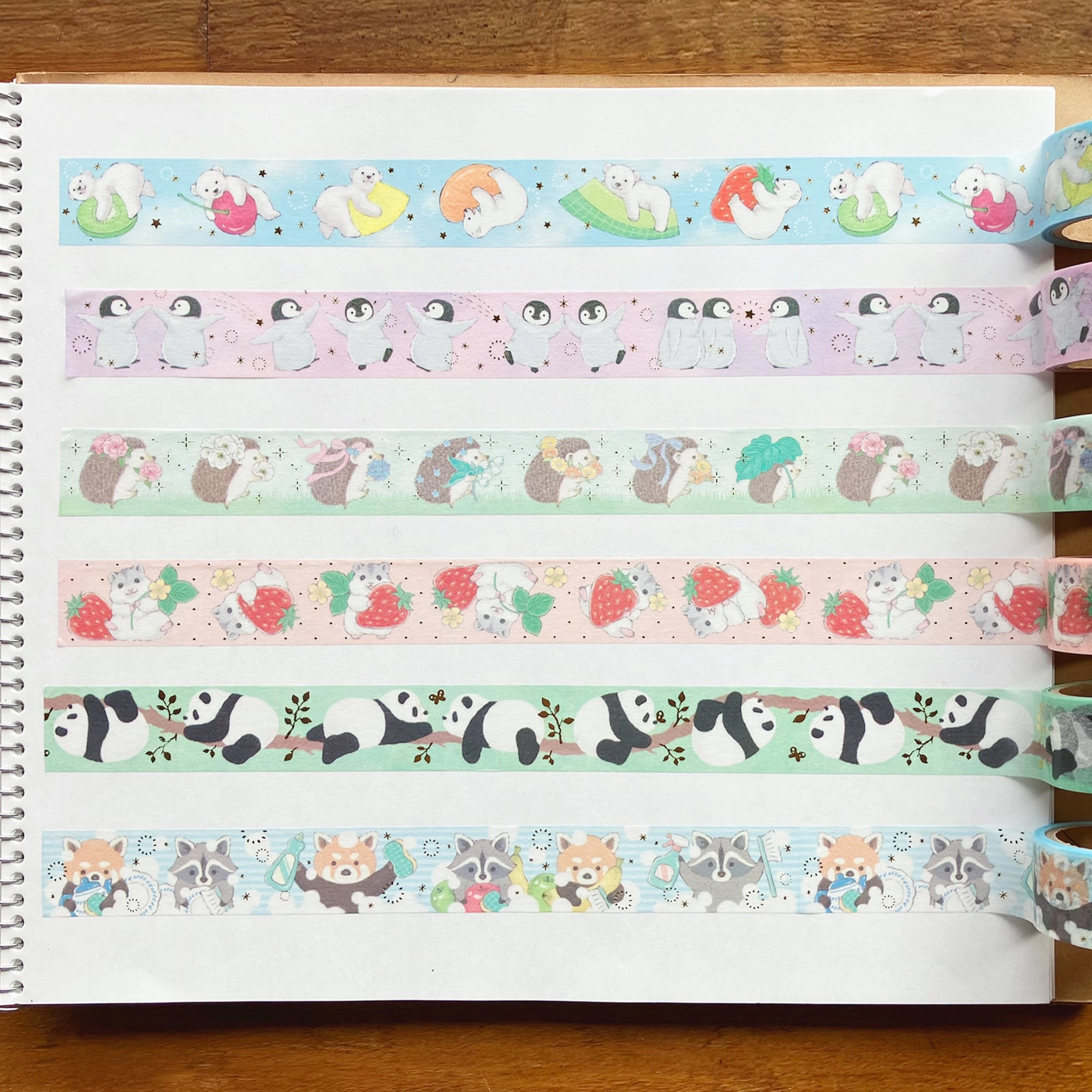 adjustable steel Milina Love Panda Washi Tape