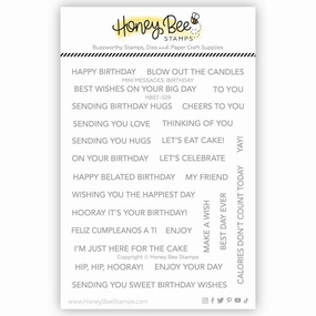 classic bundle Mini Messages: Birthday - 4X5 Stamp Set