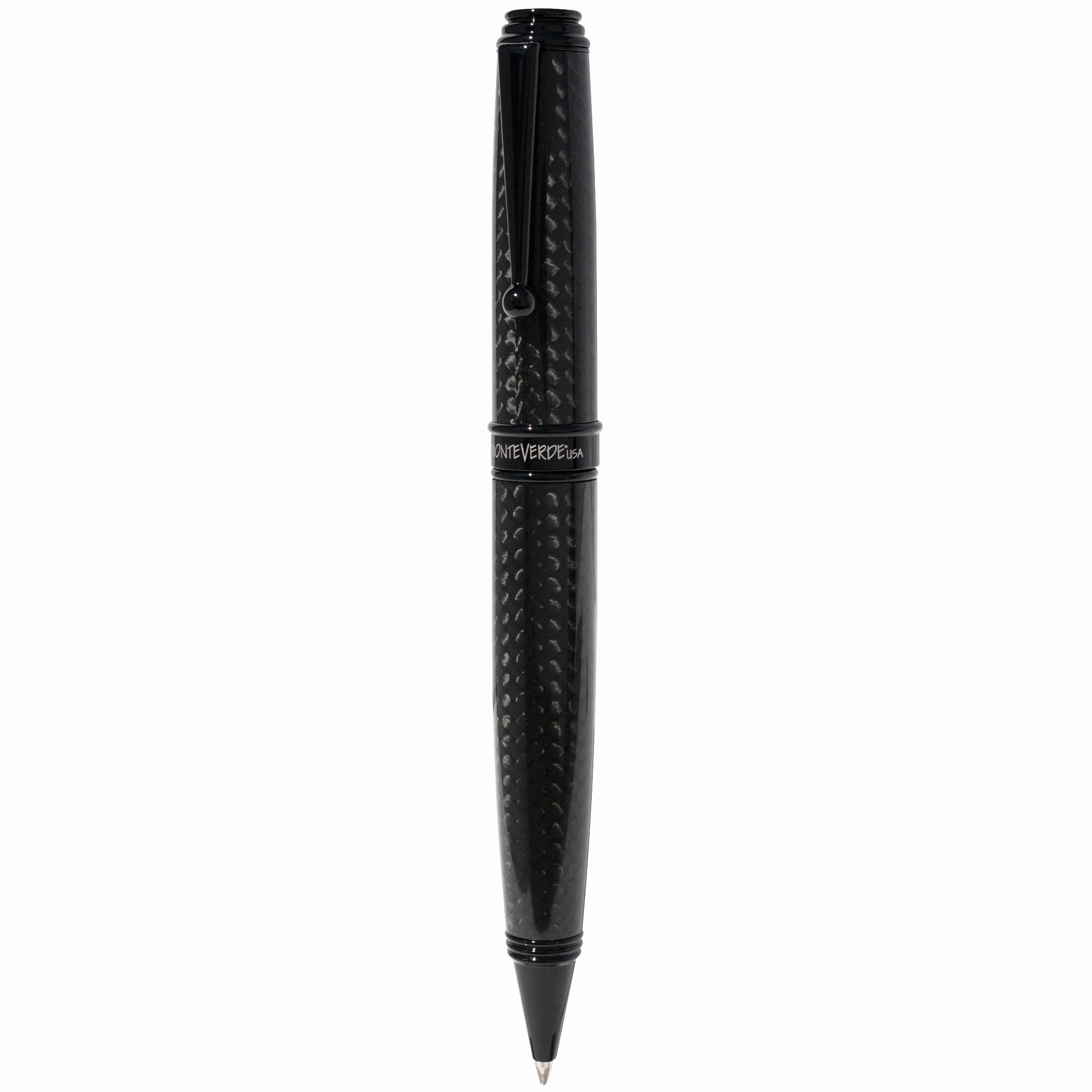 Monteverde Invincia Deluxe Black Ballpoint Pen modern round