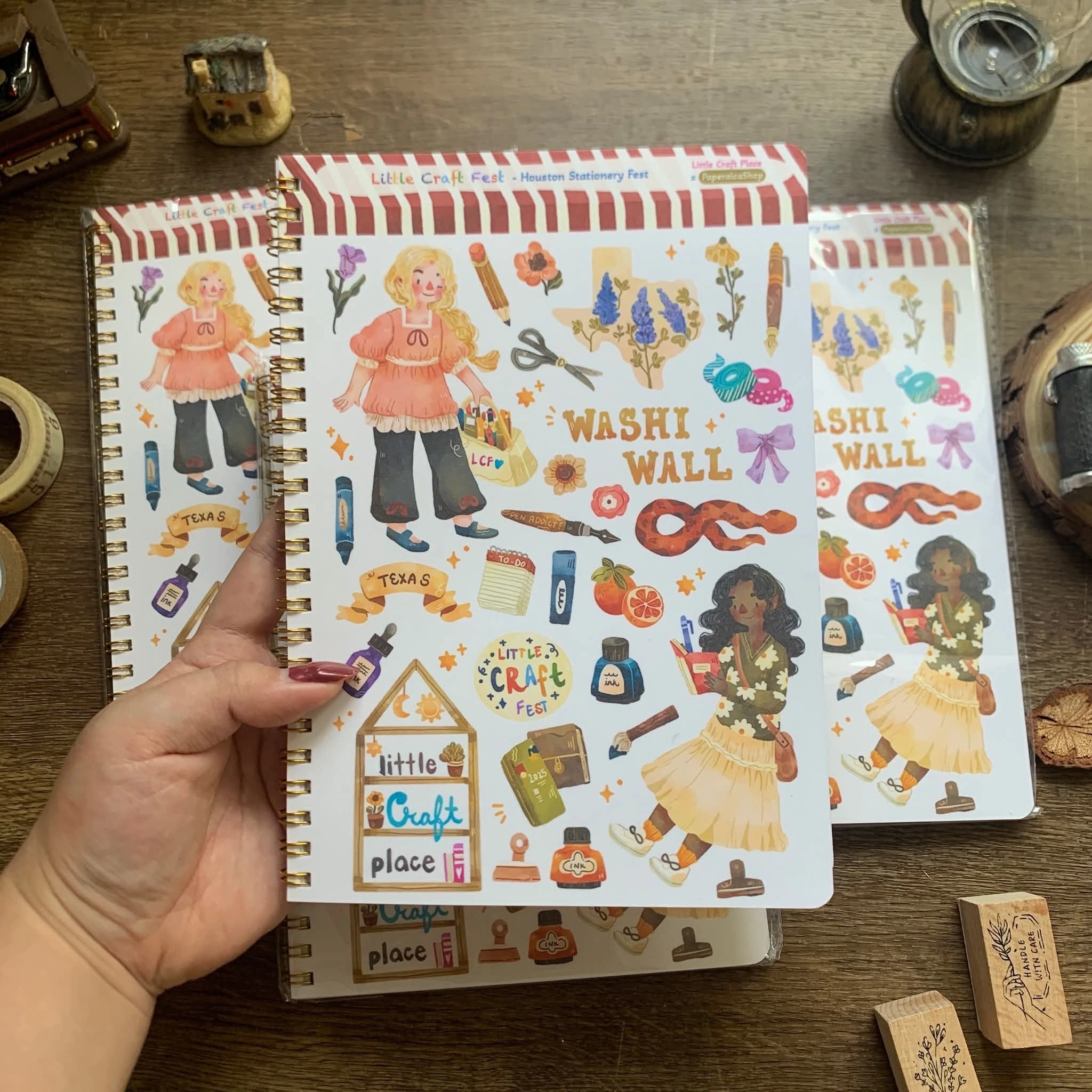 Paperaicashop X Little Craft Place Reusable Sticker Book - Houston Stationery Fest retractable popular
