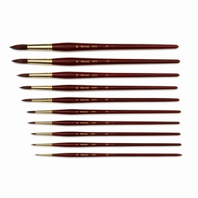 soft adjustable Sepia Acryl Paintbrushes - Round
