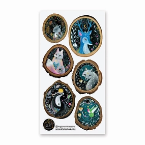 Stickii Fairytale Animals 2 Sticker Sheet flexible