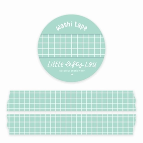 metal Mint Grid Washi Tape