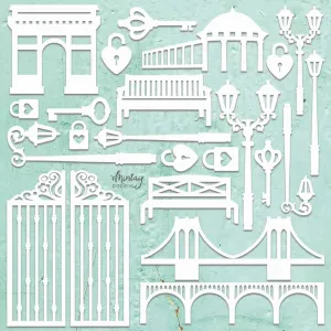 Mintay Chipboard  Chippies  City Set finest metal
