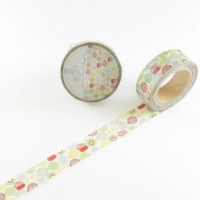 handy vivid Mirikulo:Rer Textile 1 Washi Tape Round Top