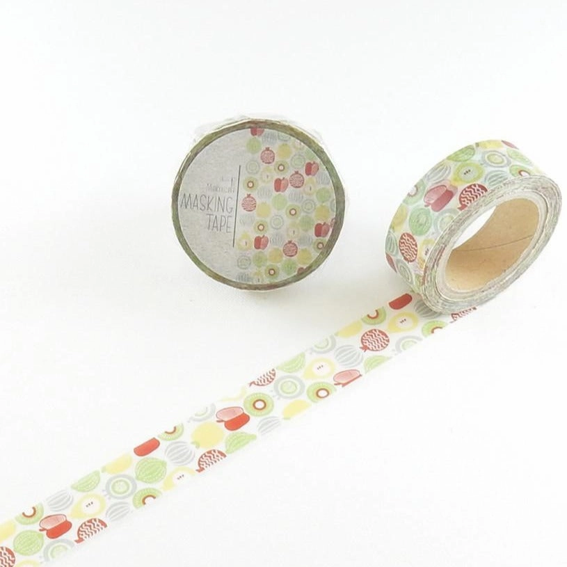 handy vivid Mirikulo:Rer Textile 1 Washi Tape Round Top