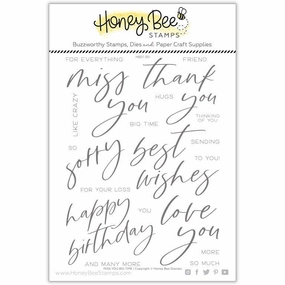 Miss You Big Time - 6X8 Stamp Set expandable colorful