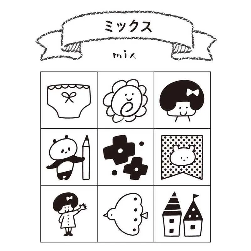 Mizutama X Beverly Planner Companion Stamp - Mix automatic