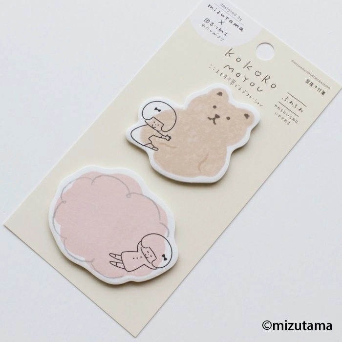 Mizutama Die-Cut Sticky Notes - Fluffy cotton waterproof