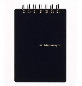 Mnemosyne Spiral Bound N185A A7 Blank Pocket Memo Pad- 3X4.6 Inches minimalist alloy
