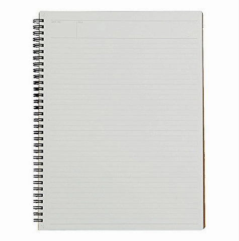 resilient solid Mnemosyne Spiral Bound N199A A4 Lined Notebook- 9.3X11.7 Inches