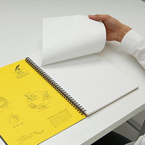 locking recycled Mnemosyne Spiral Bound N199A A4 Lined Notebook- 9.3X11.7 Inches
