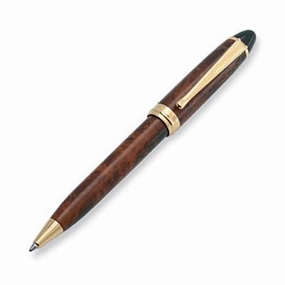 round Aurora Ipsilon Lacquer Turtle Ballpoint Pen