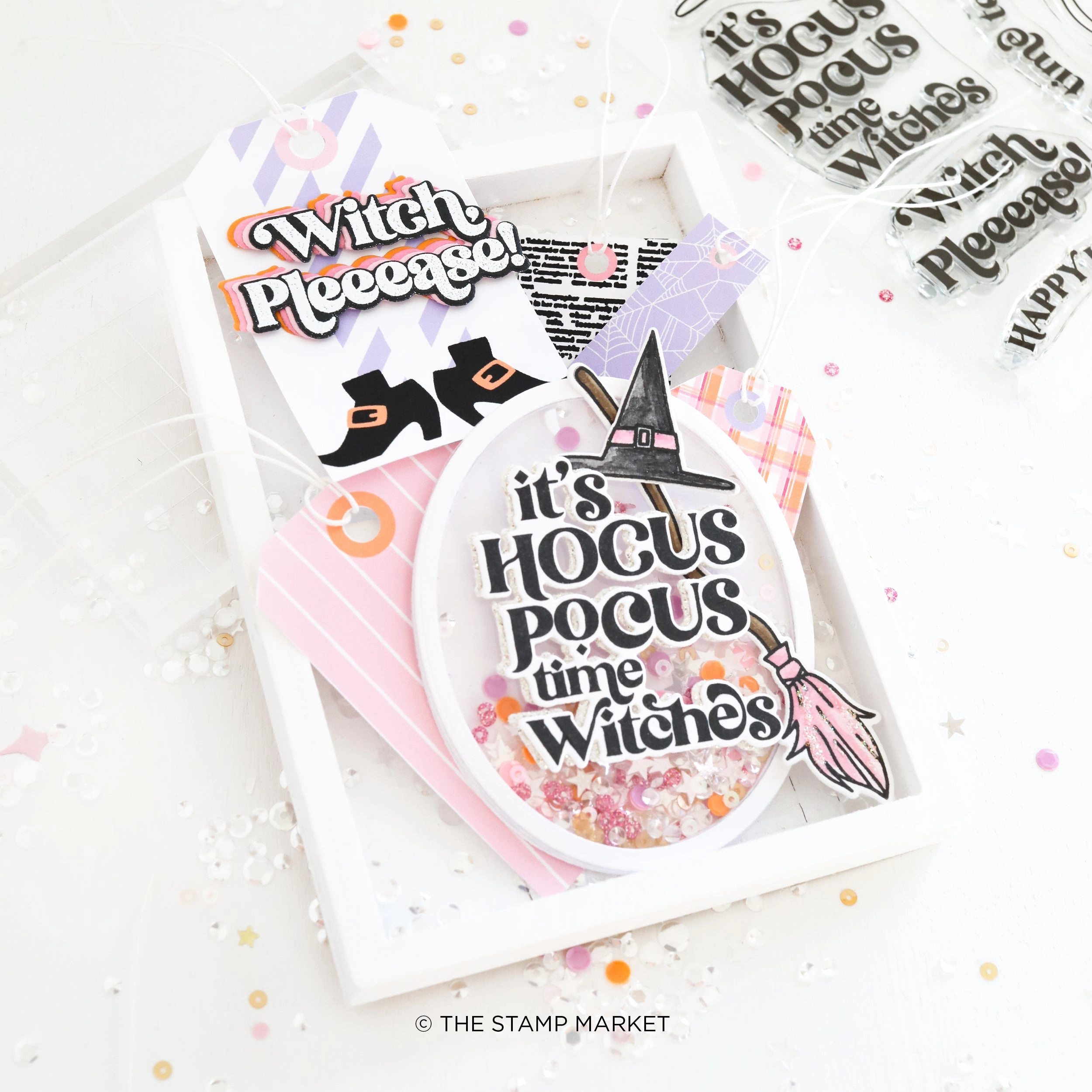 modern Basic Witch Greetings Stamp