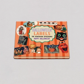 single wrapped Halloween Labels Holiday Sticker Box
