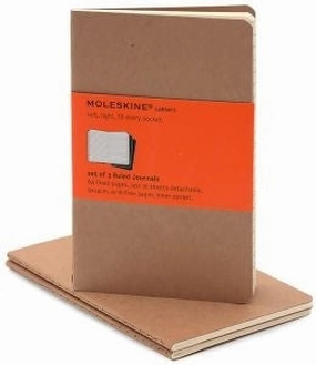 short Moleskine Cahiers Lined Notebook Set- Kraft Pocket