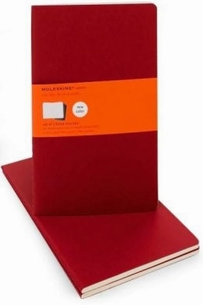 Moleskine Cahiers Lined Notebook Set- Red Large exclusive sleek