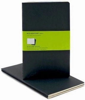 special Moleskine Cahiers Plain Notebook Set- Black Large