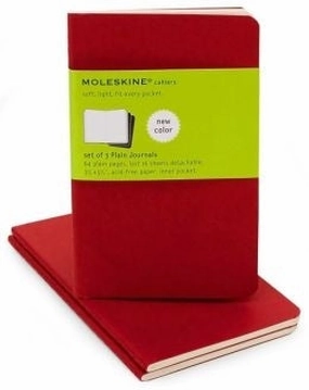 Moleskine Cahiers Plain Notebook Set- Red Pocket professional