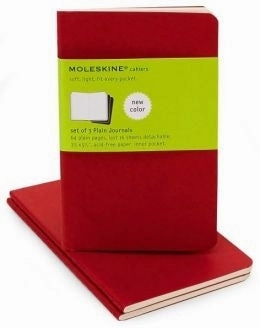 Moleskine Cahiers Plain Notebook Set- Red Pocket professional