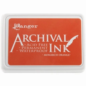 Monarch Orange Ranger Archival Ink Pad #0 shockproof washable