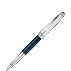 Montblanc Meisterstck Solitaire Dou Blue Hour Classique Rollerball Pen glass