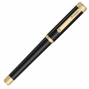 Montegrappa Zero Black & Gold Rollerball Pen recycled nonslip