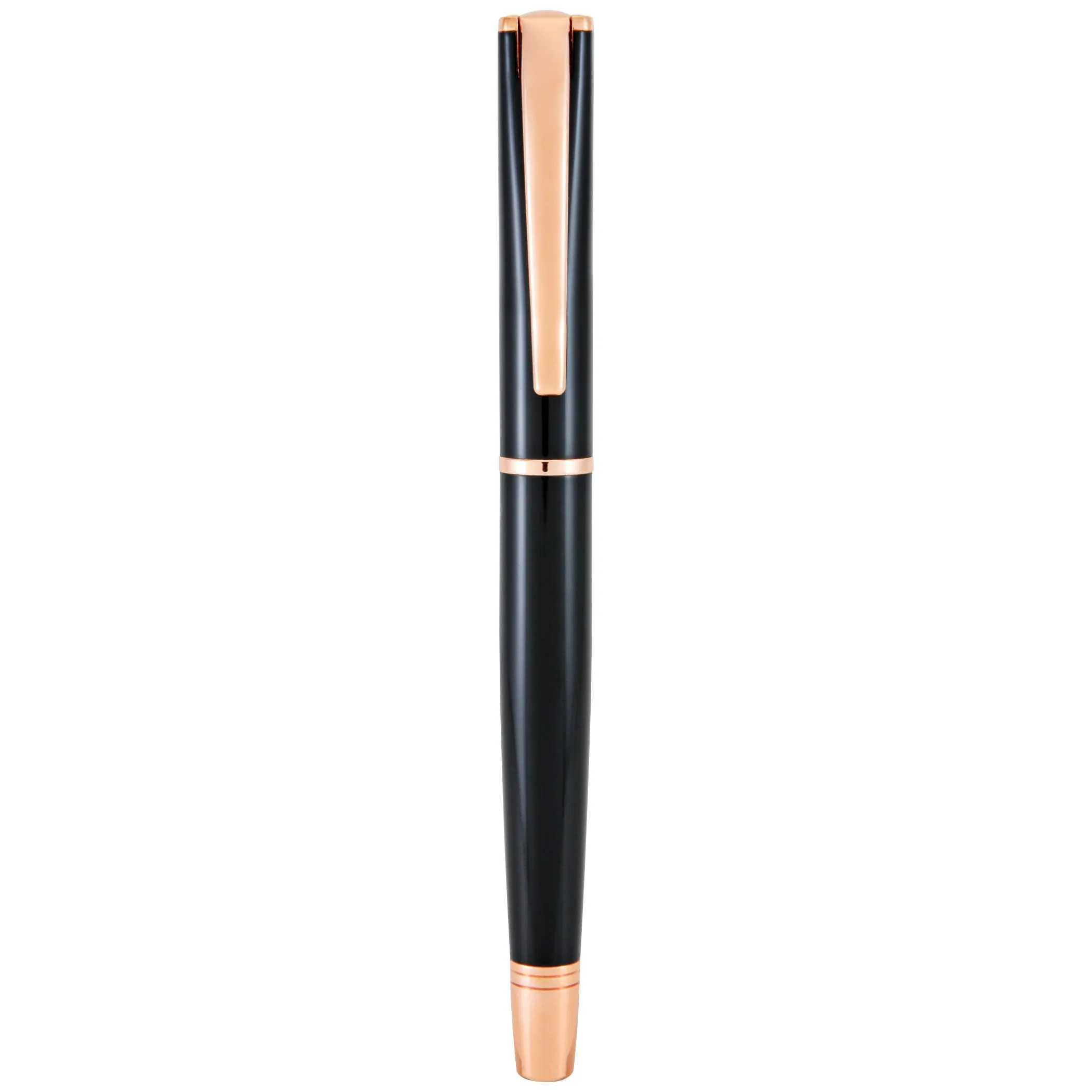 Monteverde Impressa Black Rose Gold Fountain Pen pastel glass