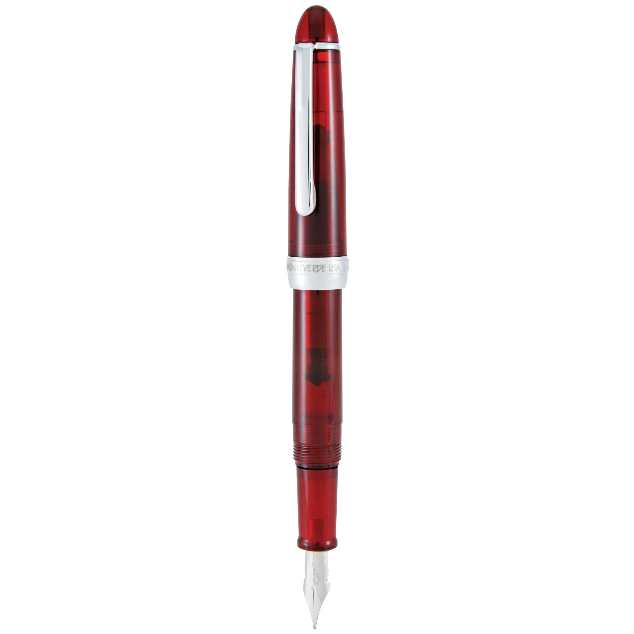portable Monteverde Monza 3 Red Fountain Pen (M, F, Flex)