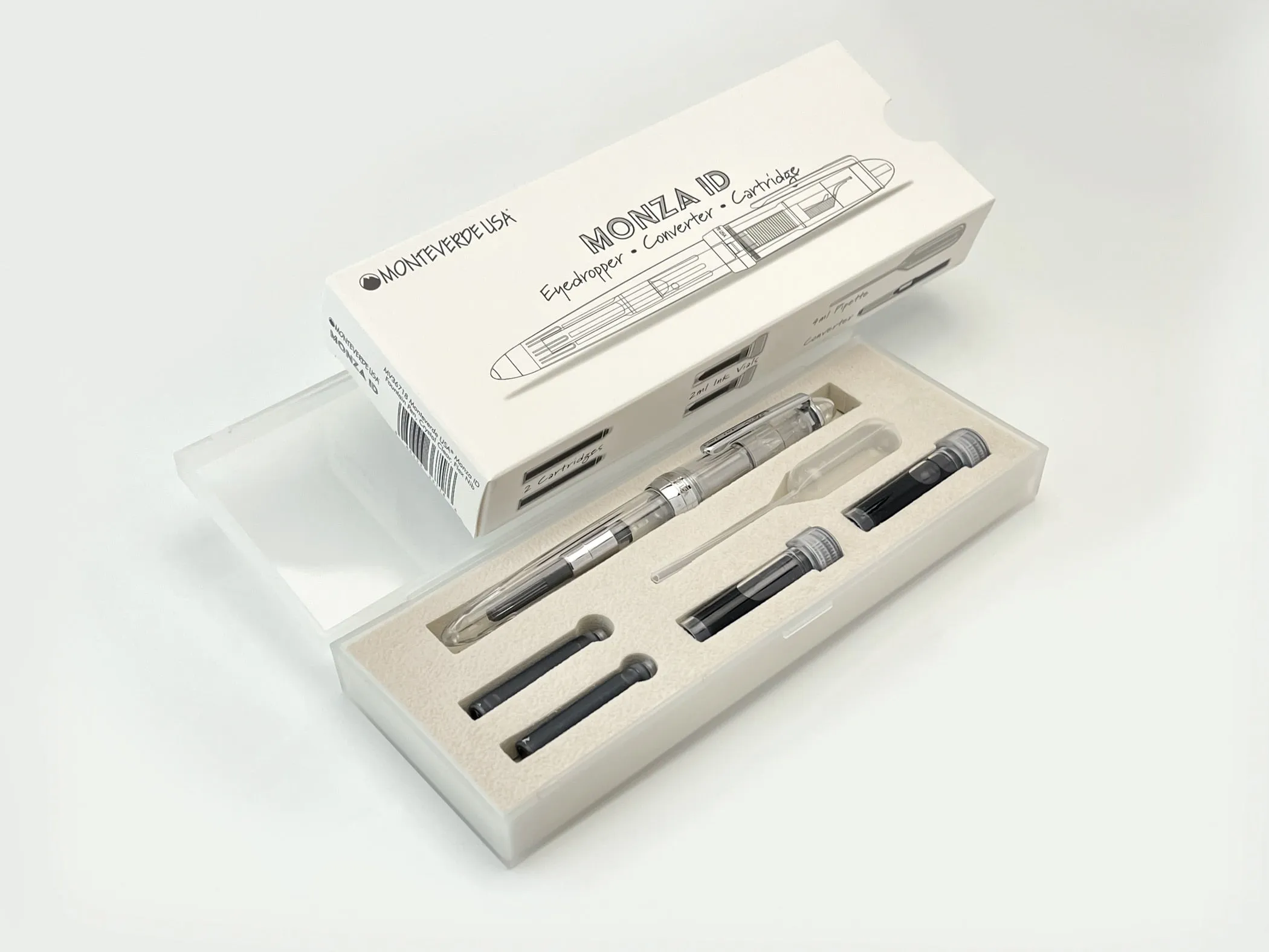 shockproof Monteverde Prima Monza Id Clear Fountain Pen