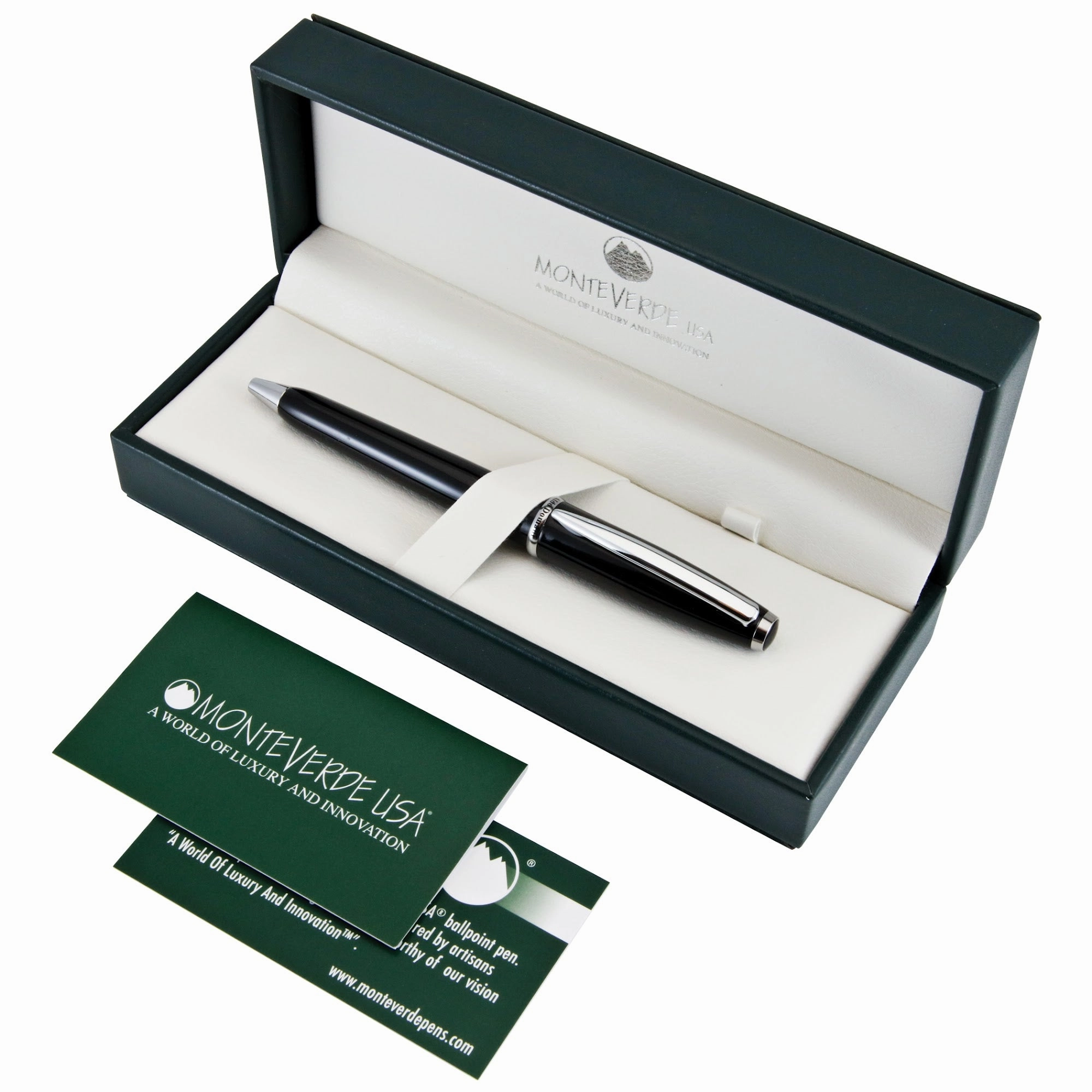 lightweight Monteverde Aldo Domani Black Ballpoint Pen