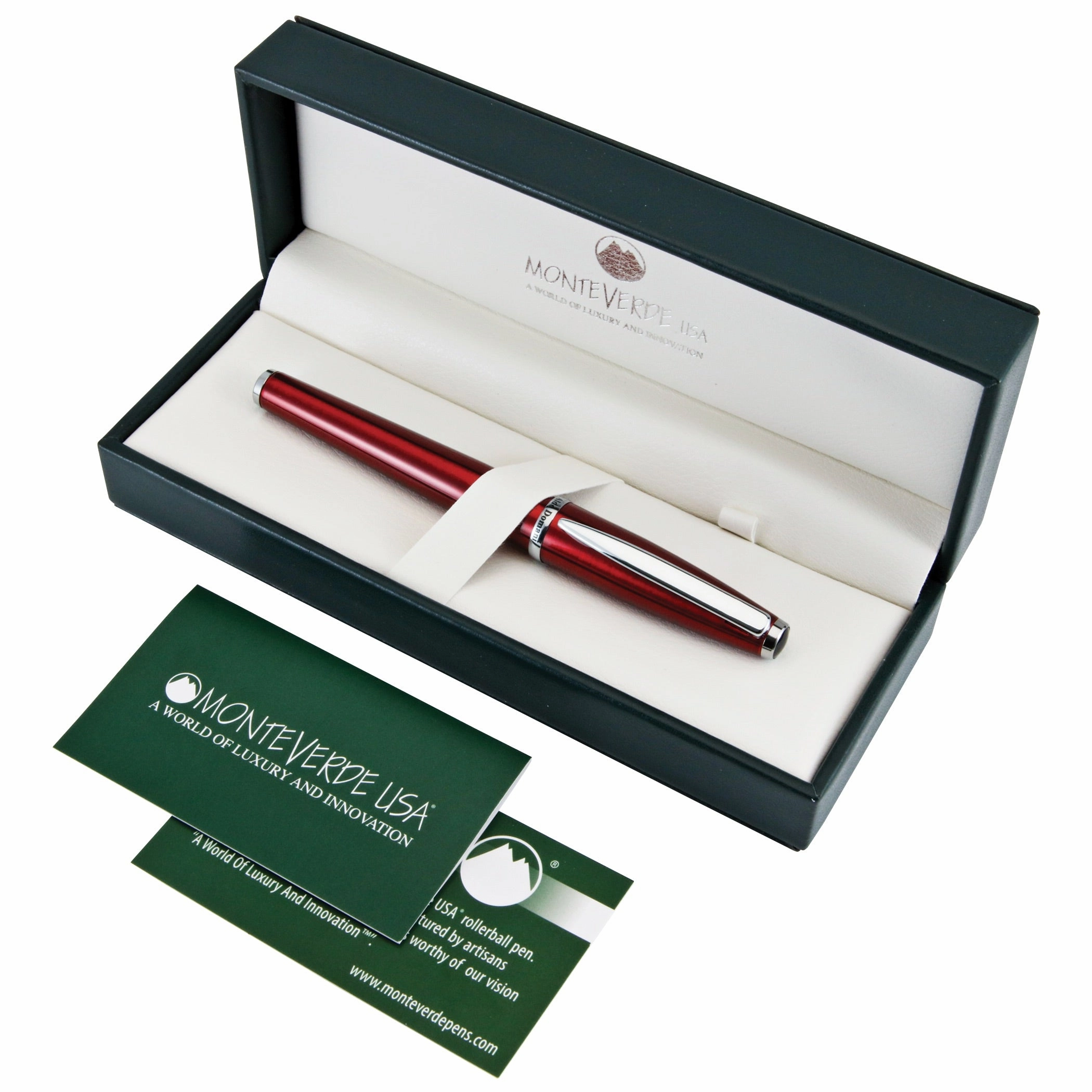 tiny bronze Monteverde Aldo Domani Red Rollerball Pen