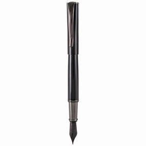 wooden bamboo Monteverde Impressa Black Gunmetal Fountain Pen