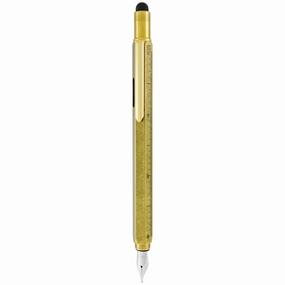 Monteverde One Touch Stylus Tool Brass Fountain Pen expandable
