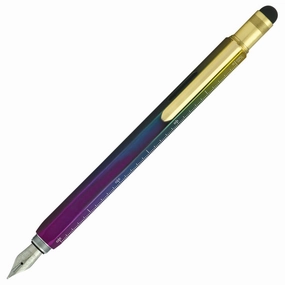 Monteverde One Touch Stylus Tool Rainbow Fountain Pen set bronze