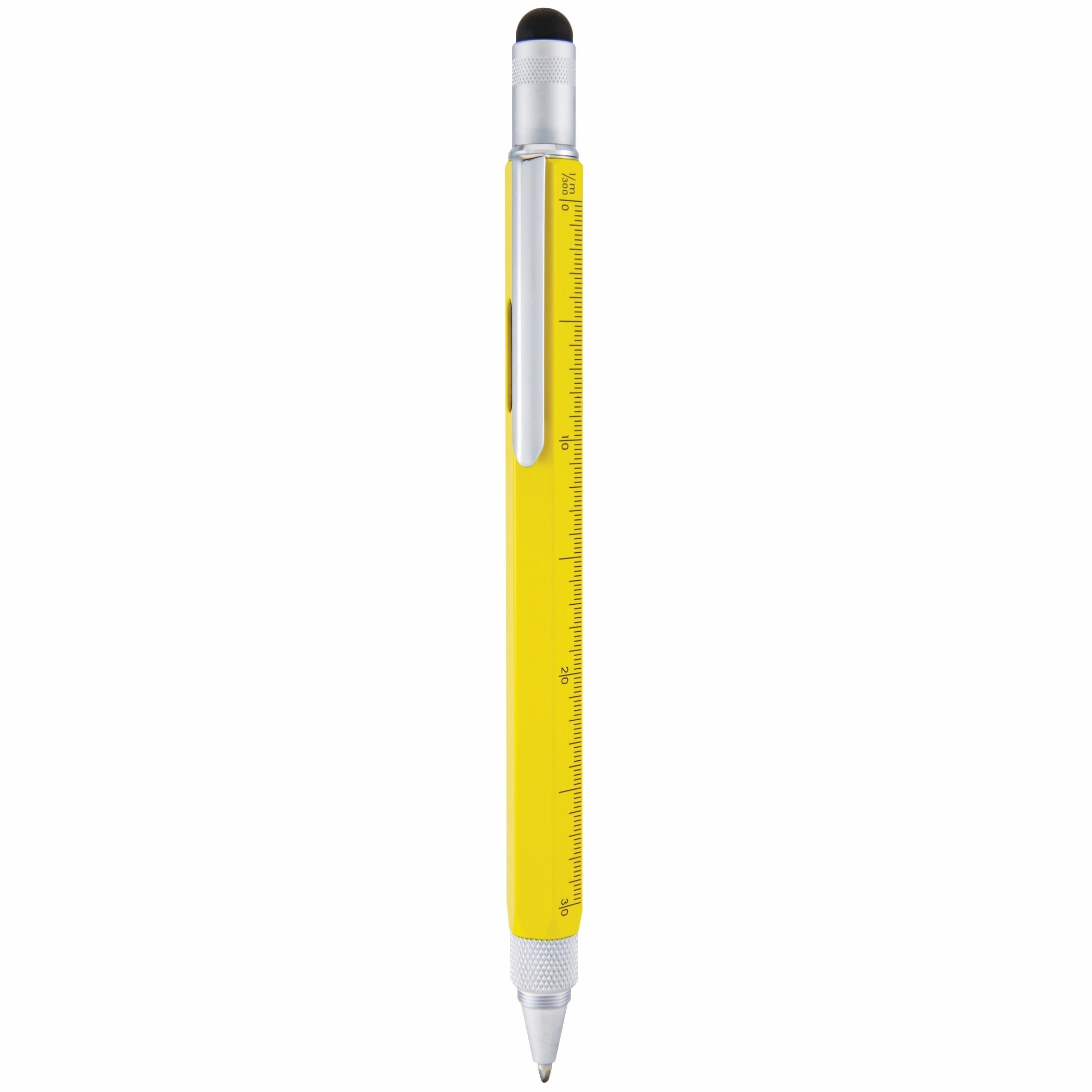 Monteverde One Touch Stylus Tool Yellow Ballpoint Pen automatic leather