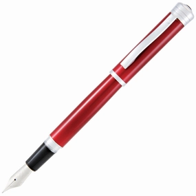 Monteverde Strata Red Fountain Pen antislip bamboo