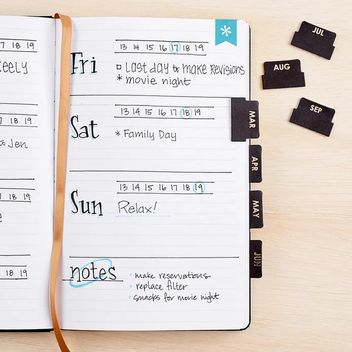 Monthly Adhesive Tabs - Neutral sealed shockproof