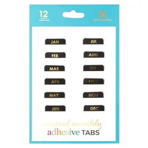 Monthly Adhesive Tabs - Neutral sealed