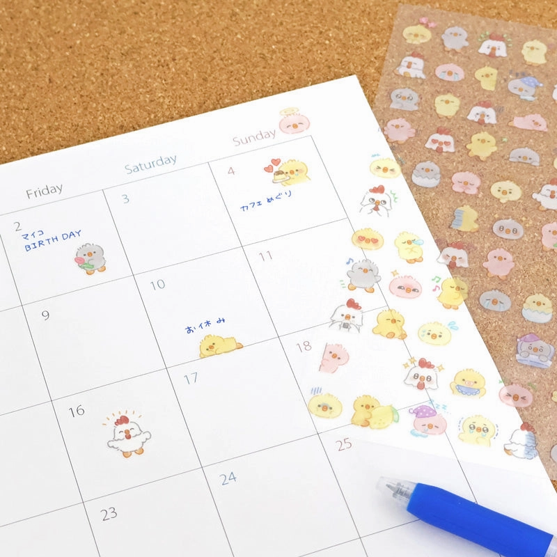 Mood Icon Sticker Sheet - Chick multipack portable