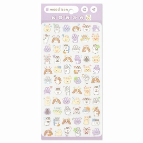 Mood Icon Sticker Sheet - Rabbit resin
