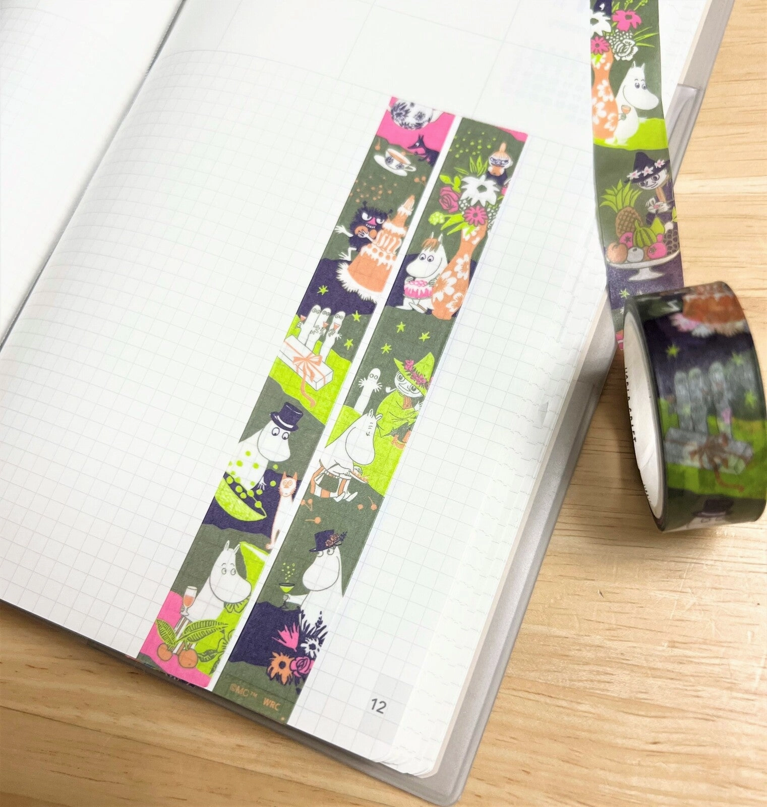 kit versatile Moomin Washi Tape Cake Green