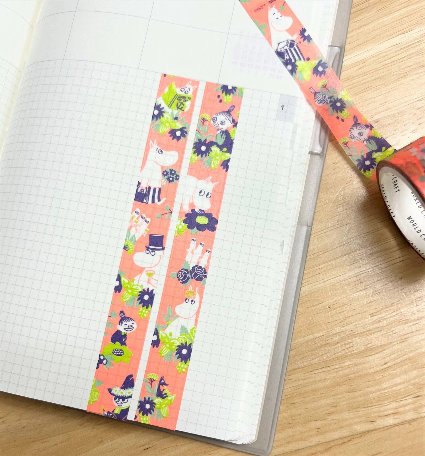metal exclusive Moomin Washi Tape Flower Orange