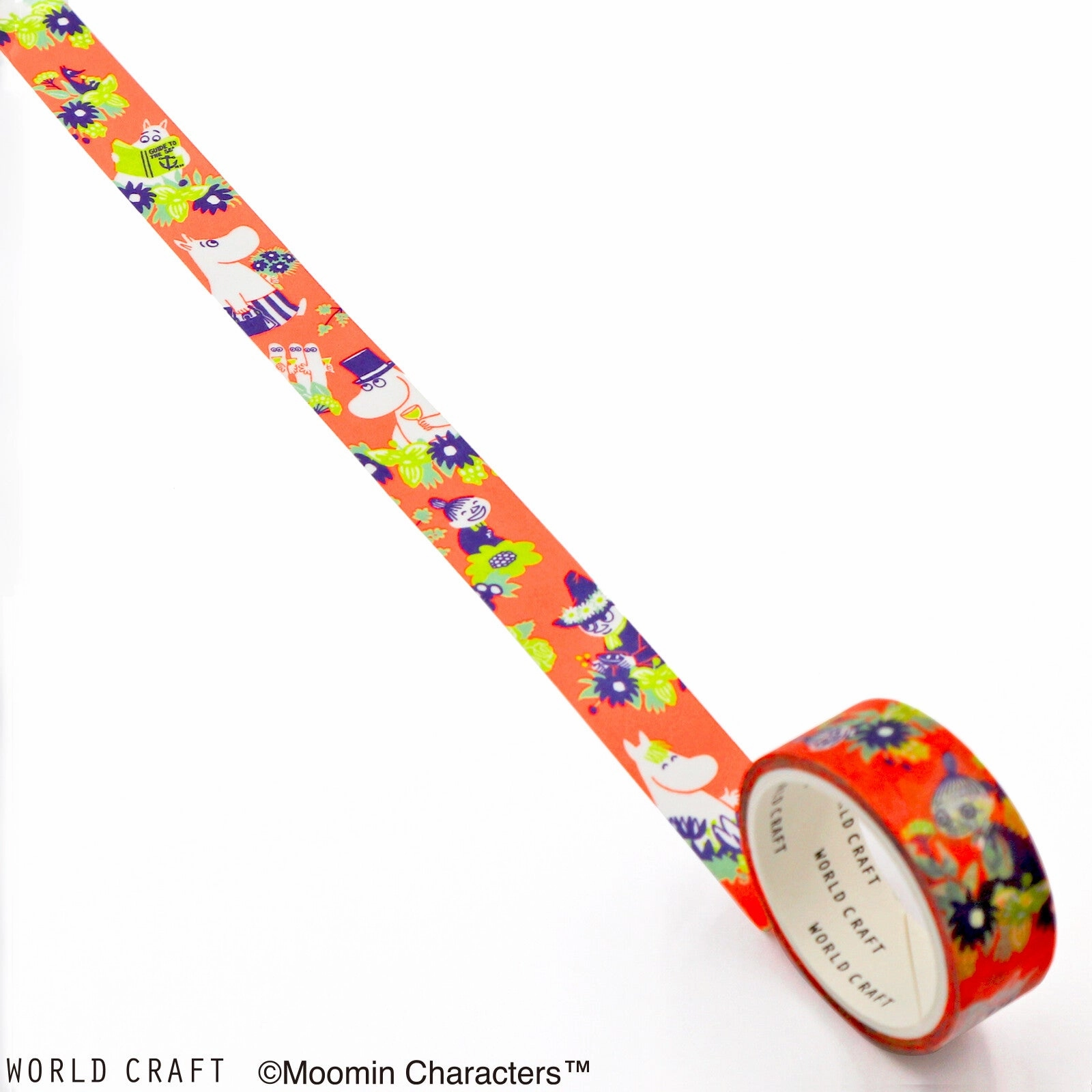 glossy premium Moomin Washi Tape Flower Orange