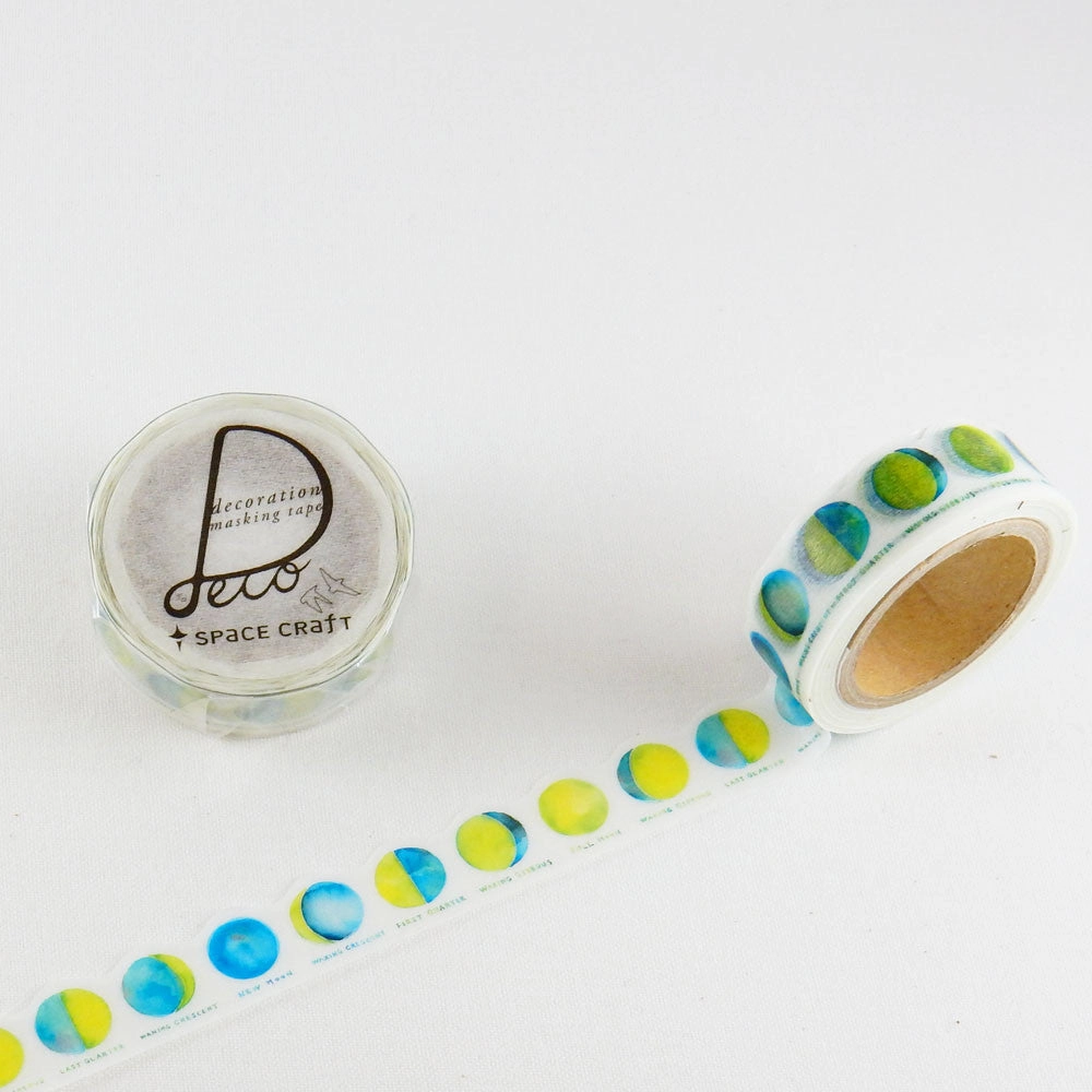 Moon Washi Tape Round Top Masking slim earthy
