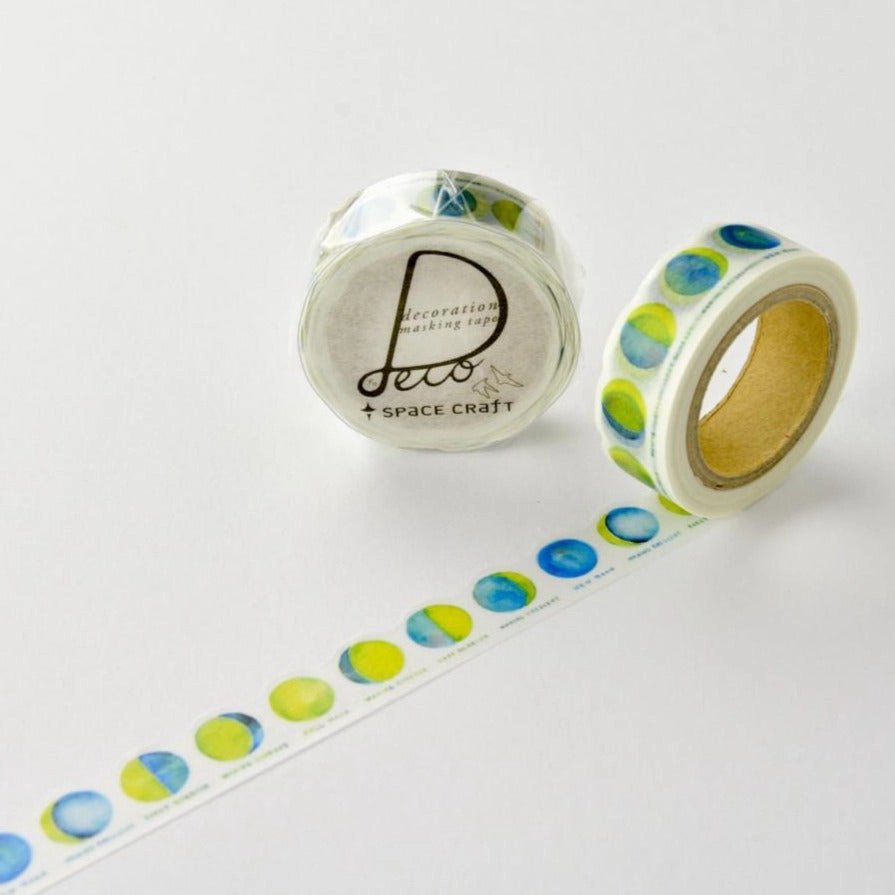 Moon Washi Tape Round Top Masking sealed manual